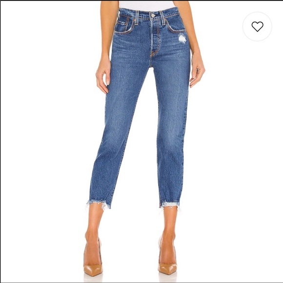 Levi's Denim - Levi’s 501 Crop Raw Hem in Charleston Fun